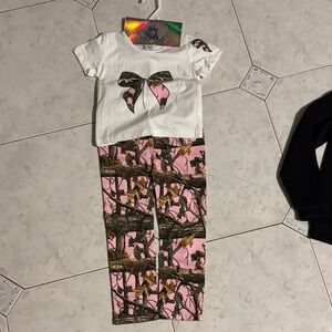 Soho Girls White and Pink Kids Matching Set